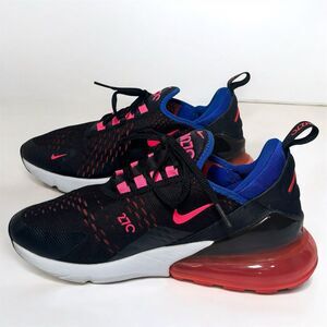 Nike Air Max 270 Black Bright Crimson Red Blue Pink  Women's Size 9